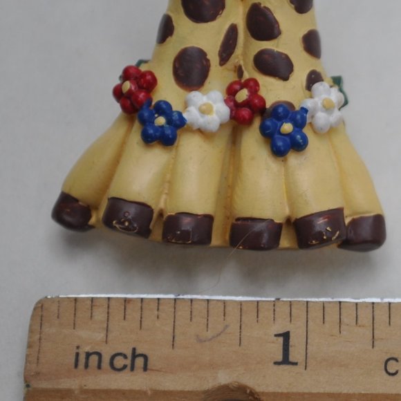 🐸 1997 best friends band creations post  pin brooch giraffes with flowers (540) - Picture 4 of 4